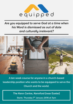 Are you equipped to serve God at a time when his Word is