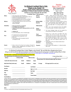 Flight to Finish Reg 2017 - Saint Richard Catholic Church