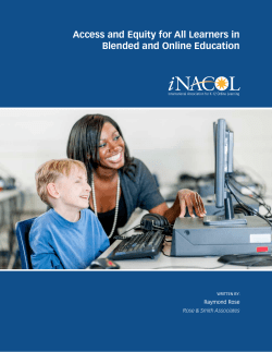 Access and Equity for All Learners in Blended and Online Education