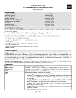Page 1 of 12 CONSUMER CREDIT CARD