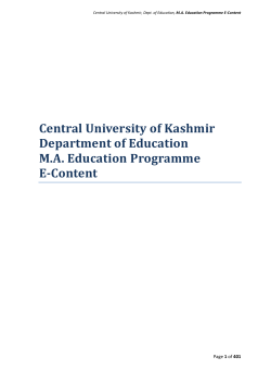 E-Content of M.A. Education Progamme