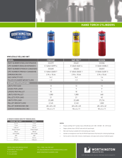 hand torch cylinders - Worthington Joining Technologies