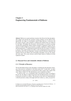 Engineering Fundamentals of Balloons