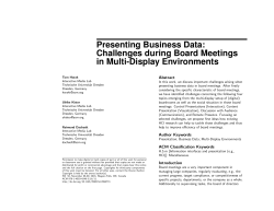 Presenting Business Data: Challenges during Board Meetings in