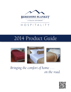 2014 Product Guide - Berkshire Hospitality