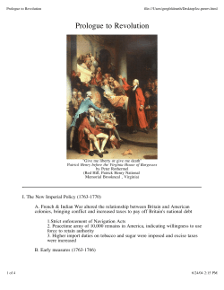 Prologue to Revolution