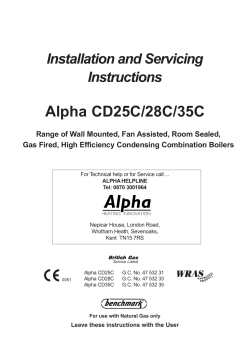 Alpha CD25C/28C/35C - free boiler manuals