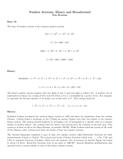Number Systems by Tom Brennan