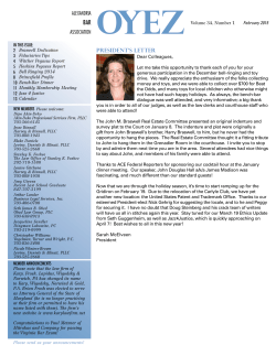 OYEZ February 2015 - Alexandria Bar Association