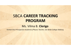 sbca career tracking program - Center for Educational Measurement