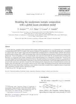 Modeling the neodymium isotopic composition with a global ocean