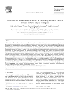 M icrovascular permeability is related to circulating levels of tumour
