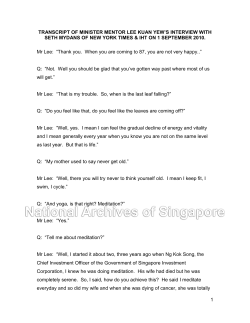 transcript of minister mentor lee kuan yew