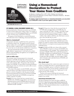 Using a Homestead Declaration to Protect Your Home from Creditors