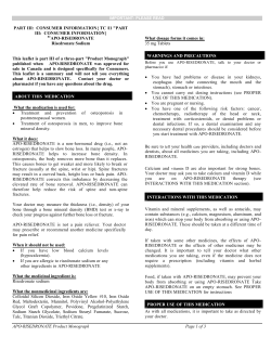 APO-RISEDRONATE Product Monograph Page 1 of 3