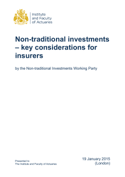 Non-traditional investments: Key considerations for insurers (long