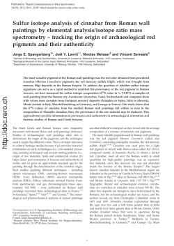 Sulfur isotope analysis of cinnabar from Roman wall