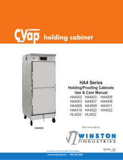holding cabinet - Whaley Foodservice