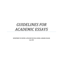 guidelines for academic essays