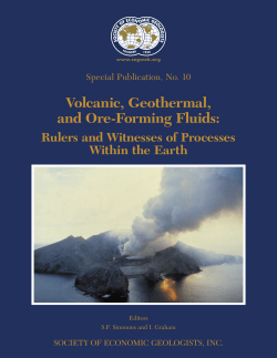 Table of Contents  - Society of Economic Geologists