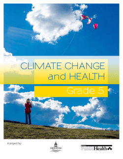 CLIMATE CHANGE and HEALTH Grade 5
