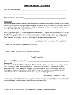 Manifest Destiny Documents - Mrs. Clemens` Super Cool Page