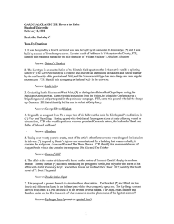 Berkeley C - Collegiate Quiz Bowl Packet Archive
