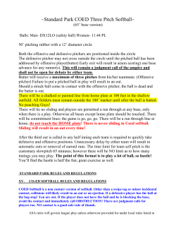 Standard Park COED Self pitch/Slow pitch Softball