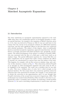 Matched Asymptotic Expansions