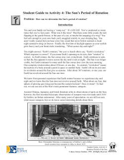 The Sun`s Period of Rotation