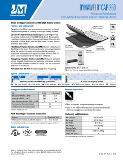 DynaWeld Cap 250- Cap or Flashing Sheet