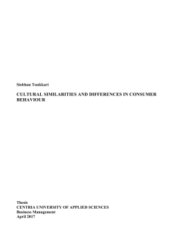 cultural similarities and differences in consumer behaviour