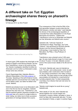 A different take on Tut: Egyptian archaeologist shares