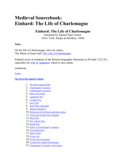 Medieval Sourcebook: Einhard: The Life of Charlemagne