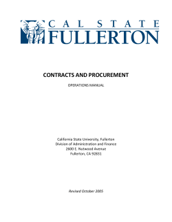 contracts and procurement