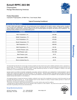 Echo® RPPC 20/2 BK Processin g - Ravago Manufacturing Americas