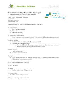 Creative Placemaking: Beyond the Bandwagon