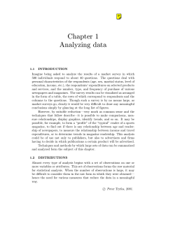 Chapter 1 Analyzing data