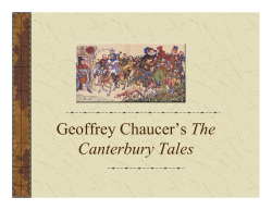 Geoffrey Chaucer`s The Canterbury Tales