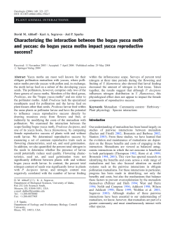 Characterizing the interaction between the bogus yucca moth and