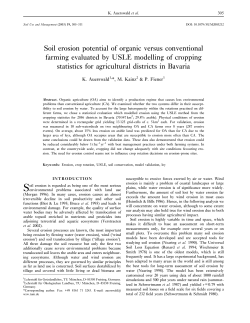 Soil erosion potential of organic versus conventional farming