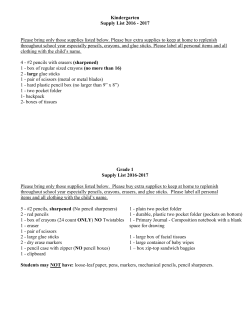 Supply Lists 2016-17 - St. John the Baptist School