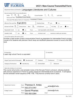 FRE1134 - Fora - University of Florida