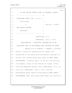 Bowler Deposition - Fannie Freddie Secrets