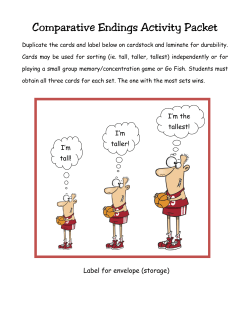 Comparative Endings Activity Packet