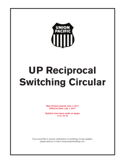 UP Reciprocal Switching Circular
