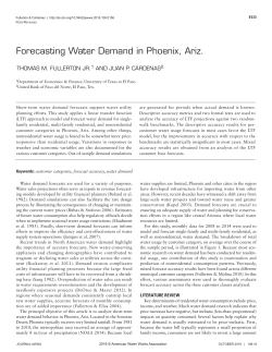 Forecasting Water Demand in Phoenix, Ariz.