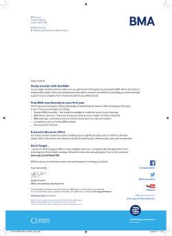 Study smarter with the BMA Free BMA membership in your first year