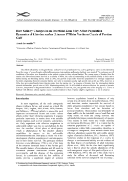 How Salinity Changes in an Intertidal Zone May Affect Population