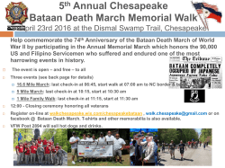 Bataan Death March Memorial Walk April 7th 2012 at the Dismal